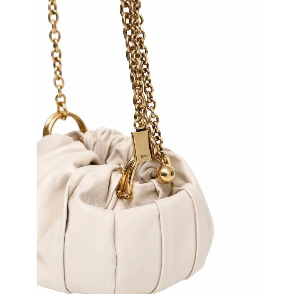 NEW CHLOE women's plisse shoulder bag in milk - Picture 4 of 4